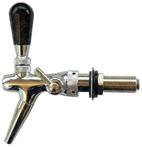 Chrome compensator beer tap w/creamer nozzle, 55mm length