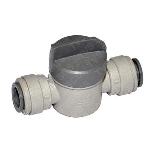 JG Grey Acetal Shut Off Valve 3/8 Short Handle