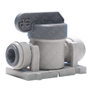 JG Gy Acetal Shut Off Valve 3/8 long Handle, W/mount