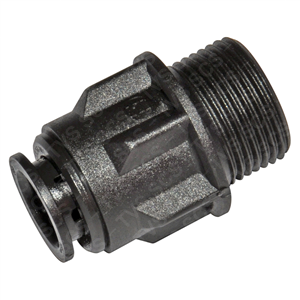 JG Black Acetal Strt Adptr BSP No Seal