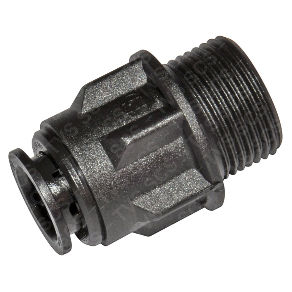 JG Black Acetal Strt Adptr BSP No Seal