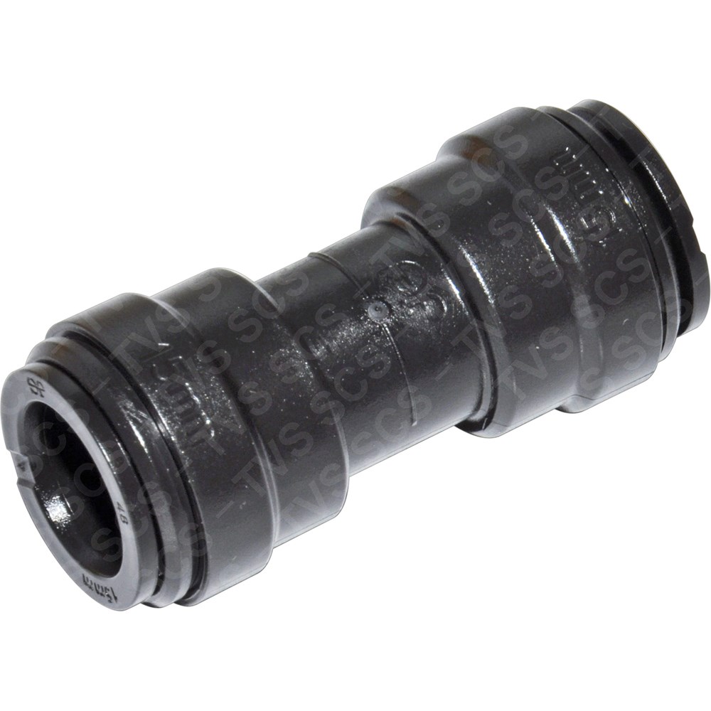JG Black Acetal Equal Straight Connector 15mm
