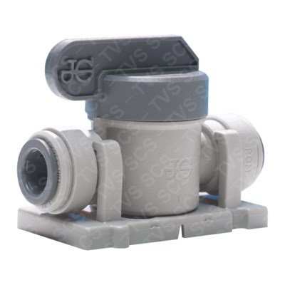 JG Gy Acetal Shut Off Valve 3/8 long Handle, W/mount